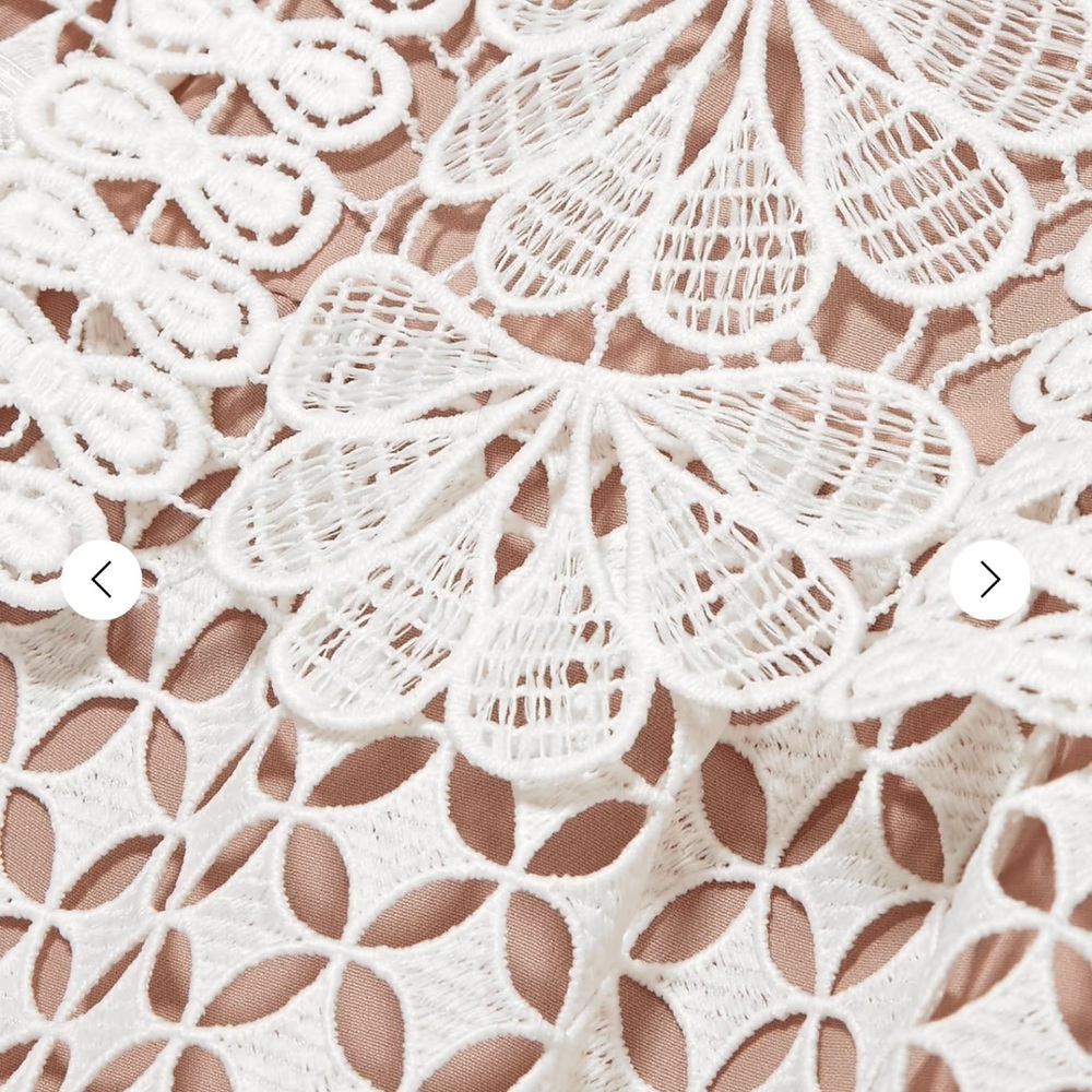 SELF-PORTRAIT Off-the-shoulder guipure Lace Mini Dress 2 ivory - Picture 7 of 16